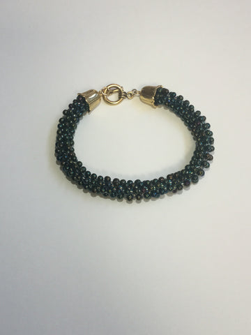Black Drop Beads Bracelet