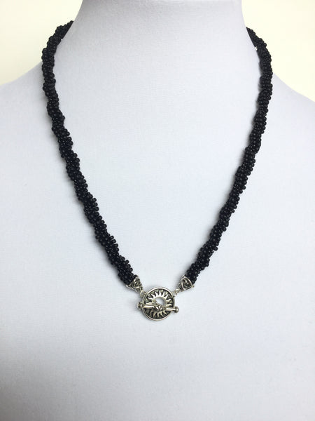 Black Kumihimo Braid Necklace