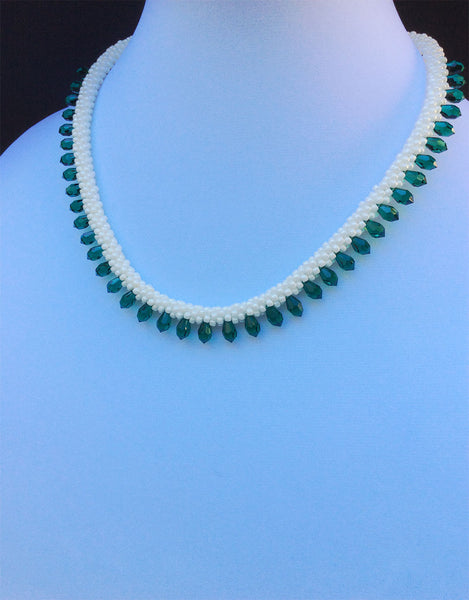 Swarovski Emerald Green Teardrop Crystal Necklace